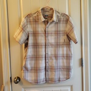 Columbia | Gray and White Button Down Top